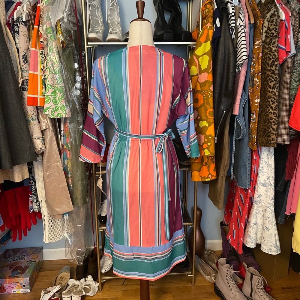 Deadstock Striped Vintage Dress - Size Small - Picture 5 of 9